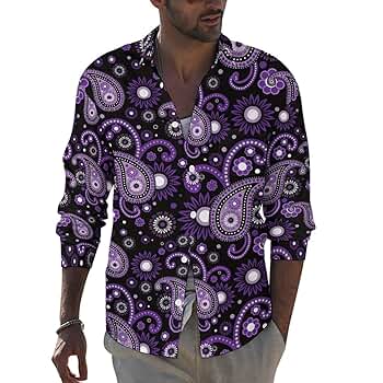 トップス TECH BUTTON DOWN L/S SHIRT PAISLEY Amazon.com: Daupanzees Mens Paisley Long Sleeve Cotton